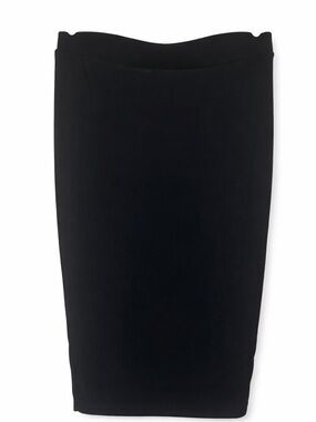 Bar III Black Pull-On Pencil Skirt XL Stretch Knee Length Office Career